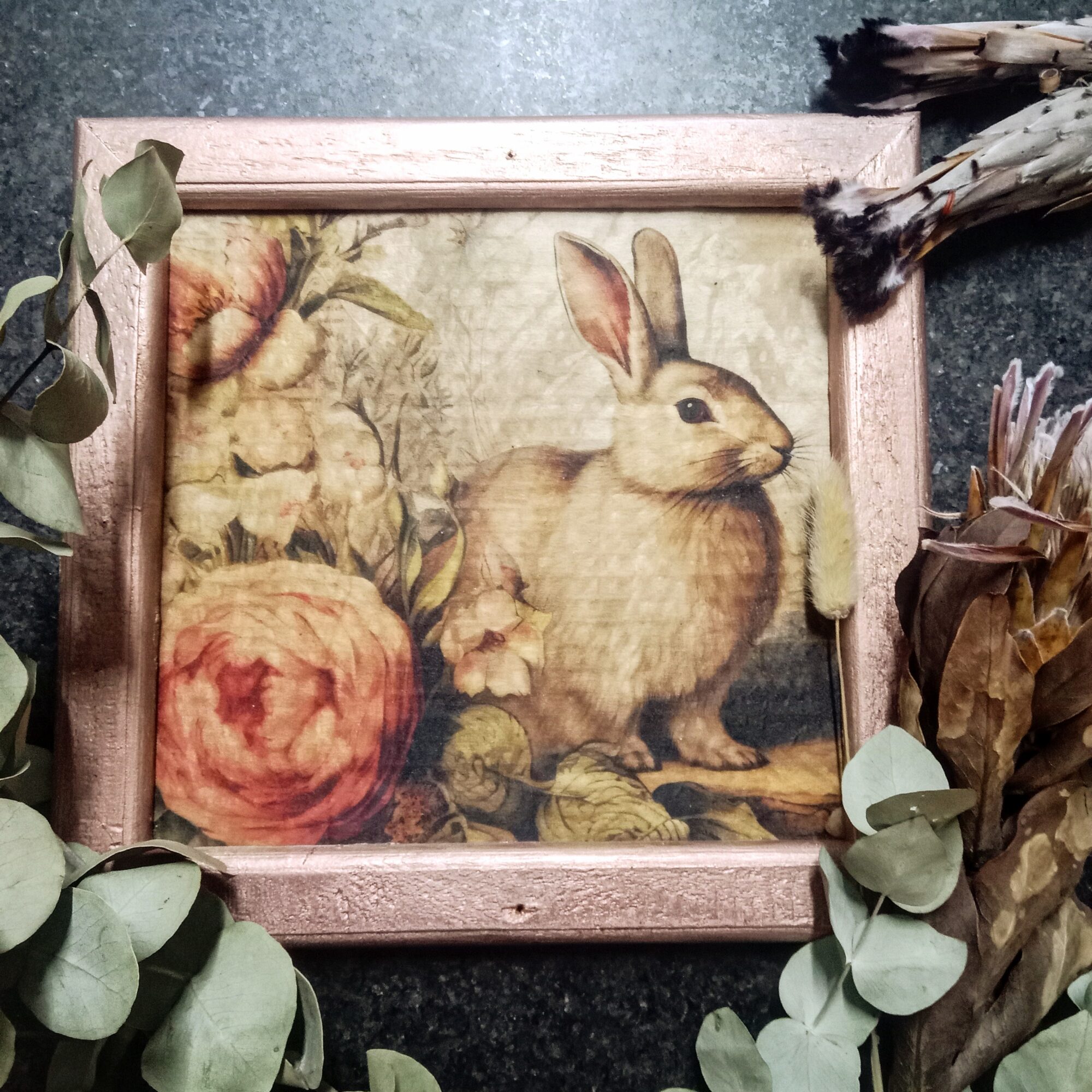 The Rose and Hare Framed picture