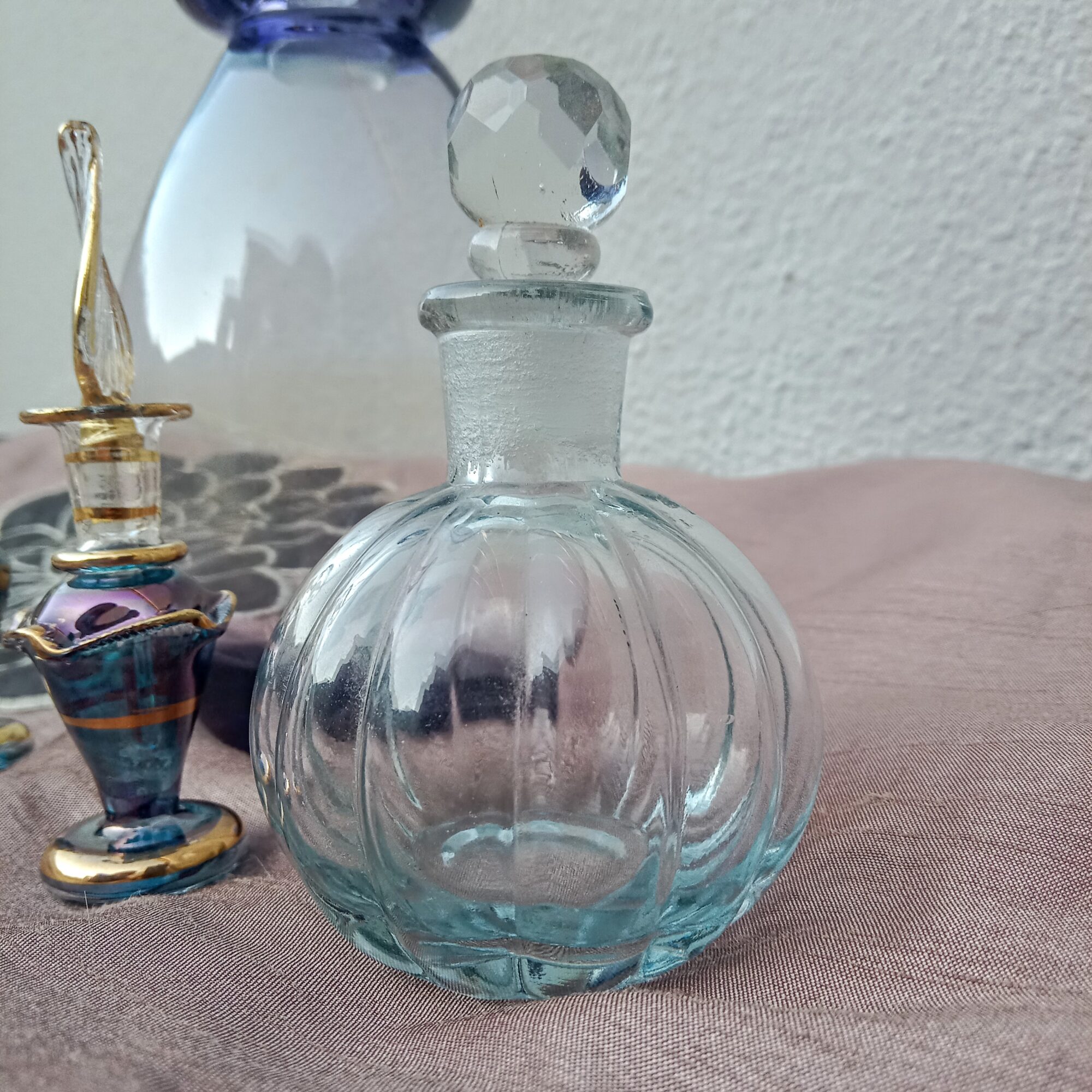 Fluted perfume bottle