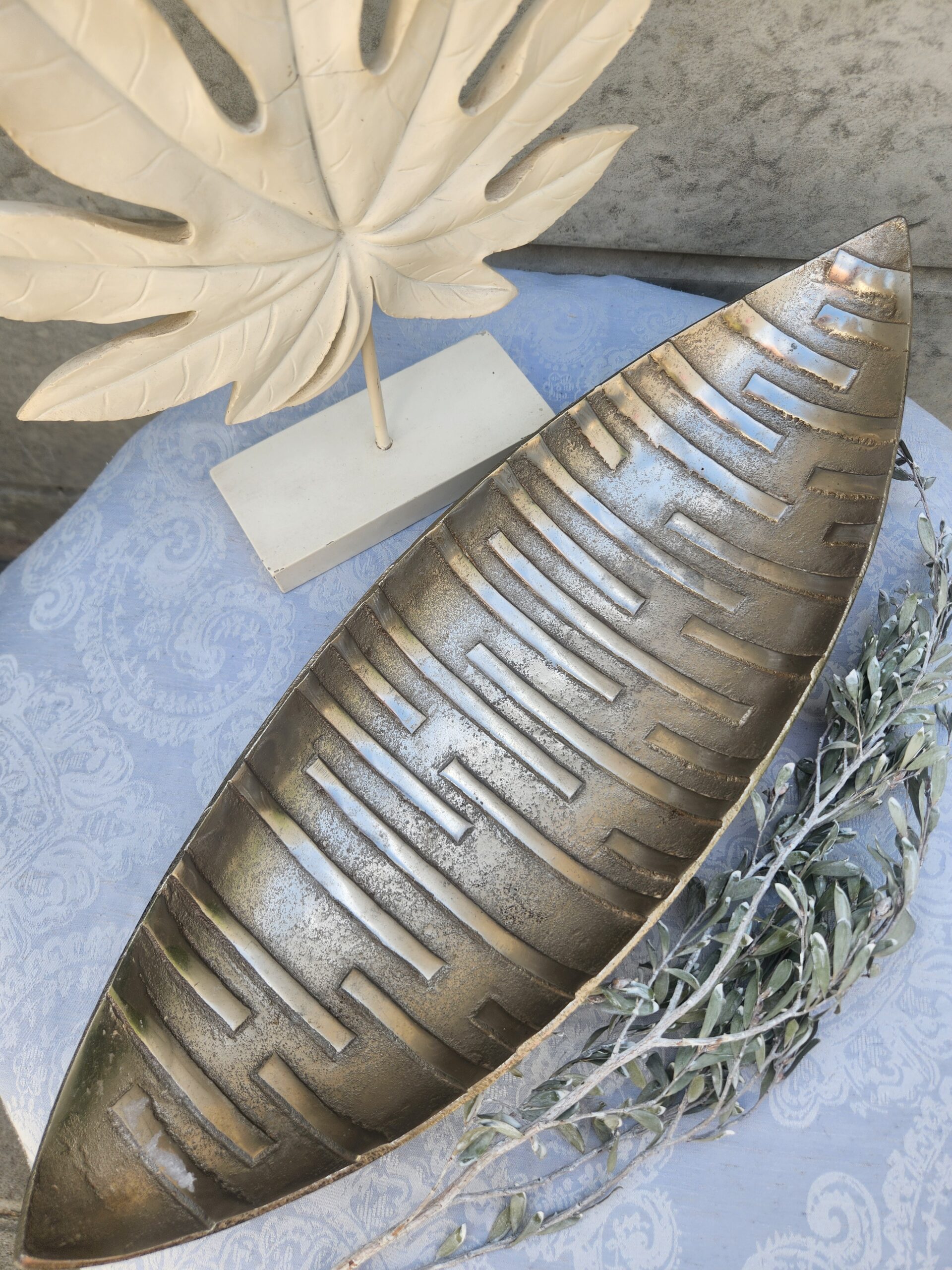 Pewter fruit bowl